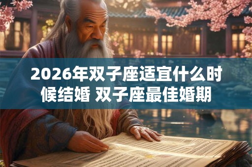 2026年双子座适宜什么时候结婚 双子座最佳婚期