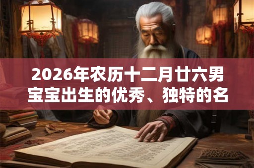 2026年农历十二月廿六男宝宝出生的优秀、独特的名字大全