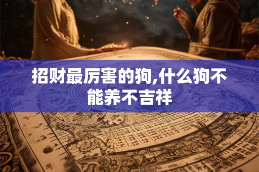 招财最厉害的狗,什么狗不能养不吉祥
