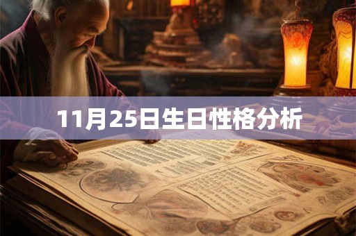 11月25日生日性格分析 11月25日生日性格分析