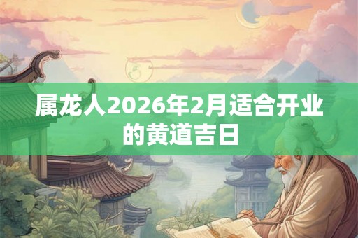 属龙人2026年2月适合开业的黄道吉日