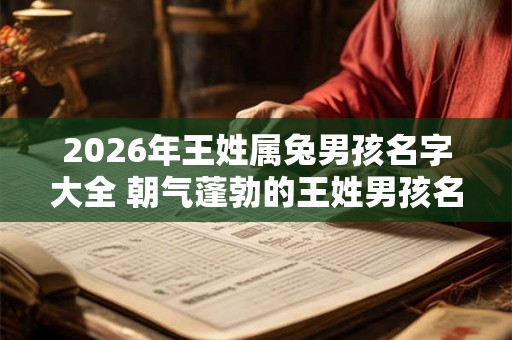 2026年王姓属兔男孩名字大全 朝气蓬勃的王姓男孩名字