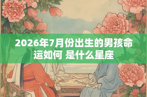 2026年7月份出生的男孩命运如何 是什么星座 2026年7月份出生的男孩命运如何 是什么星座