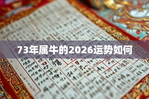 73年属牛的2026运势如何