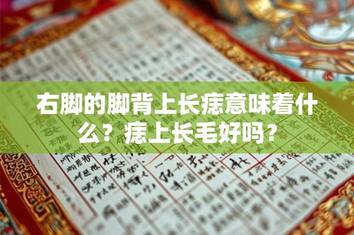 右脚的脚背上长痣意味着什么？痣上长毛好吗？