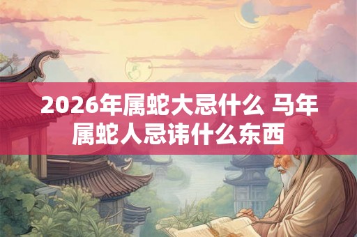 2026年属蛇大忌什么 马年属蛇人忌讳什么东西 2026年属蛇大忌什么 马年属蛇人忌讳什么东西