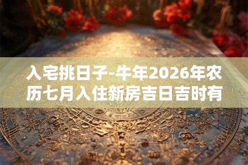 入宅挑日子-牛年2026年农历七月入住新房吉日吉时有哪些 入宅挑日子-牛年2026年农历七月入住新房吉日吉时有哪些