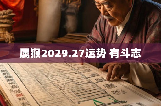 属猴2029.27运势 有斗志