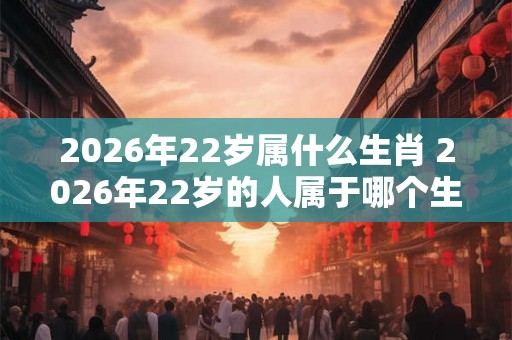 2026年22岁属什么生肖 2026年22岁的人属于哪个生肖