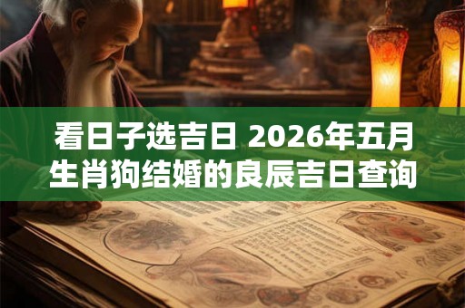看日子选吉日 2026年五月生肖狗结婚的良辰吉日查询