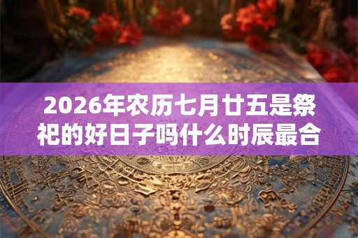 2026年农历七月廿五是祭祀的好日子吗什么时辰最合适