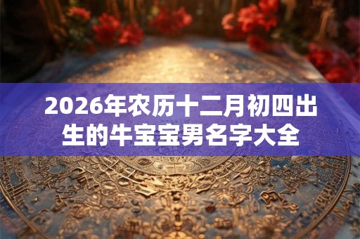 2026年农历十二月初四出生的牛宝宝男名字大全