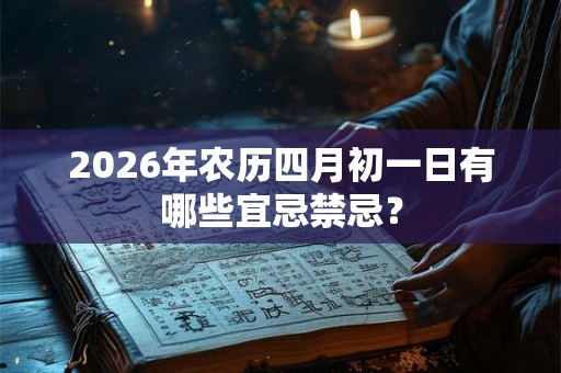2026年农历四月初一日有哪些宜忌禁忌？