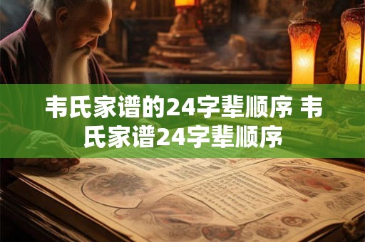 韦氏家谱的24字辈顺序 韦氏家谱24字辈顺序 韦氏家谱的24字辈顺序 韦氏家谱24字辈顺序