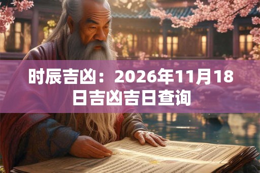 时辰吉凶:2026年11月18日吉凶吉日查询 时辰吉凶:2026年11月18日吉凶吉日查询