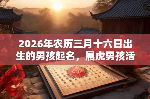 2026年农历三月十六日出生的男孩起名，属虎男孩活泼阳光的名字精选