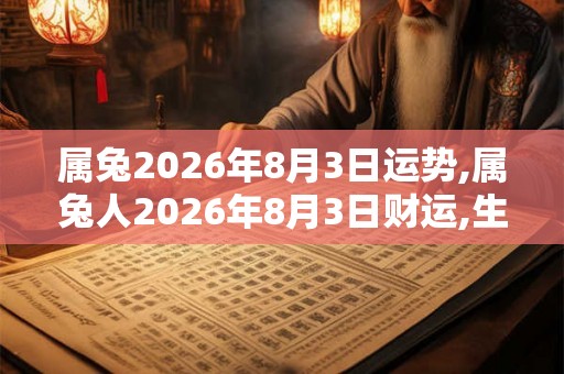 属兔2026年8月3日运势,属兔人2026年8月3日财运,生肖兔2026年8月3日运势