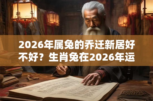 2026年属兔的乔迁新居好不好？生肖兔在2026年运势好吗？