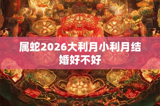 属蛇2026大利月小利月结婚好不好