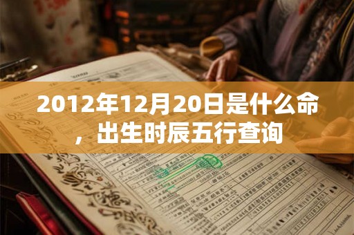 2012年12月20日是什么命,出生时辰五行查询 2012年12月20日是什么命,出生时辰五行查询