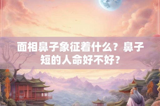 面相鼻子象征着什么？鼻子短的人命好不好？
