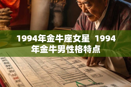 1994年金牛座女星  1994年金牛男性格特点