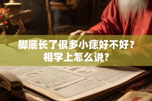 脚底长了很多小痣好不好？相学上怎么说？