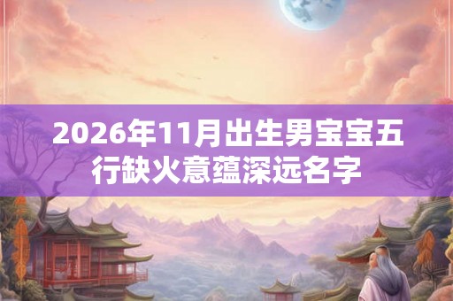 2026年11月出生男宝宝五行缺火意蕴深远名字