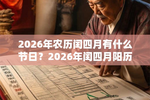 2026年农历闰四月有什么节日?2026年闰四月阳历时间? 2026年农历闰四月有什么节日?2026年闰四月阳历时间?