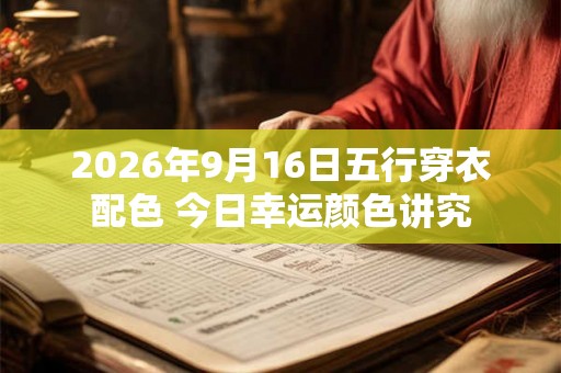 2026年9月16日五行穿衣配色 今日幸运颜色讲究