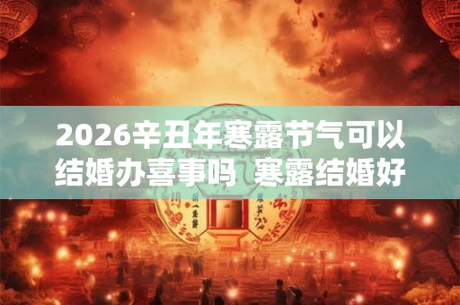 2026辛丑年寒露节气可以结婚办喜事吗  寒露结婚好不好