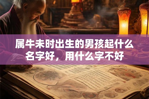 属牛未时出生的男孩起什么名字好，用什么字不好