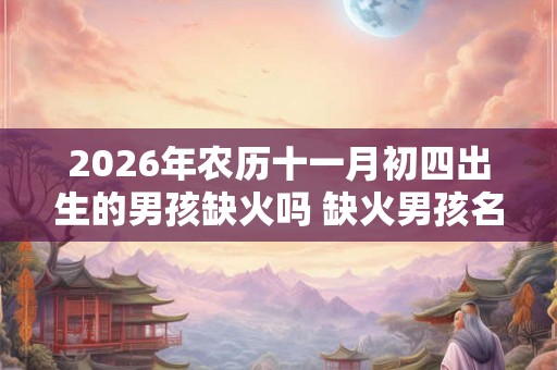 2026年农历十一月初四出生的男孩缺火吗 缺火男孩名字用的字