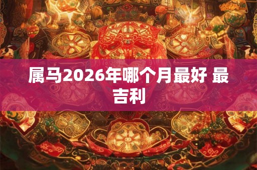 属马2026年哪个月最好 最吉利