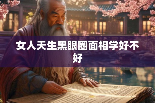 女人天生黑眼圈面相学好不好