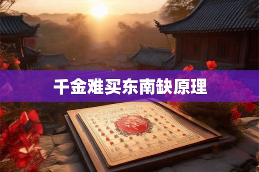 千金难买东南缺原理