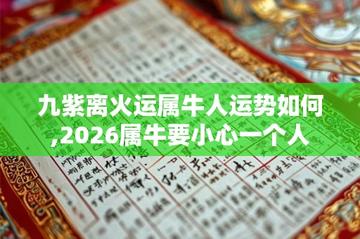 九紫离火运属牛人运势如何,2026属牛要小心一个人