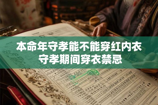 本命年守孝能不能穿红内衣 守孝期间穿衣禁忌