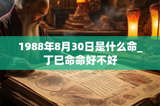 1988年8月30日是什么命_丁巳命命好不好 1988年8月30日是什么命_丁巳命命好不好