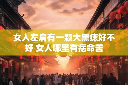 女人左肩有一颗大黑痣好不好 女人哪里有痣命苦