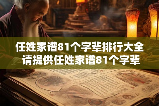 任姓家谱81个字辈排行大全 请提供任姓家谱81个字辈排行表