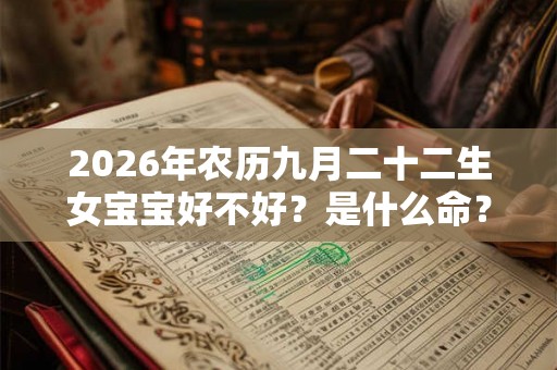 2026年农历九月二十二生女宝宝好不好？是什么命？