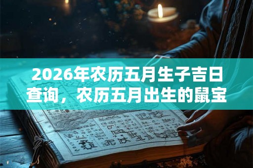 2026年农历五月生子吉日查询，农历五月出生的鼠宝宝好吗？