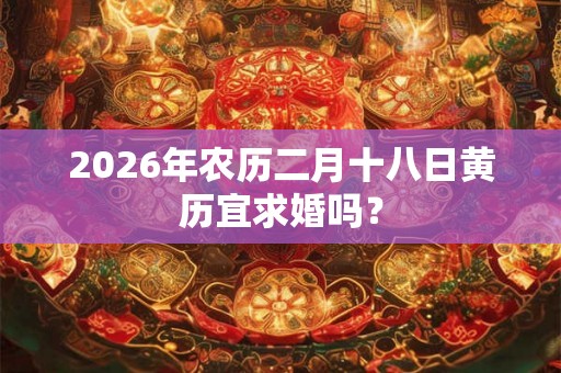 2026年农历二月十八日黄历宜求婚吗？