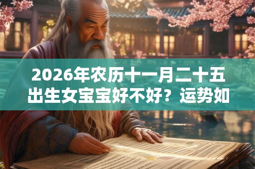 2026年农历十一月二十五出生女宝宝好不好？运势如何？
