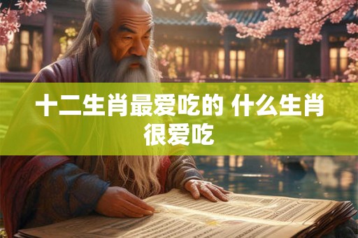 十二生肖最爱吃的 什么生肖很爱吃