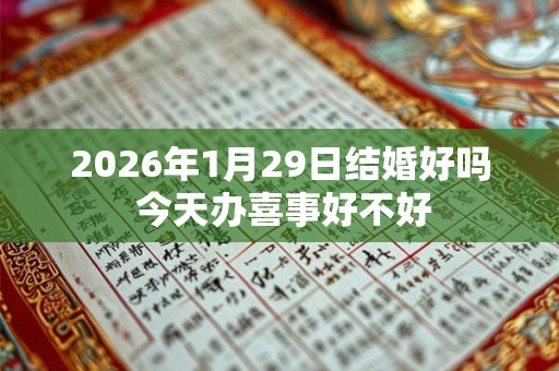 2026年1月29日结婚好吗 今天办喜事好不好