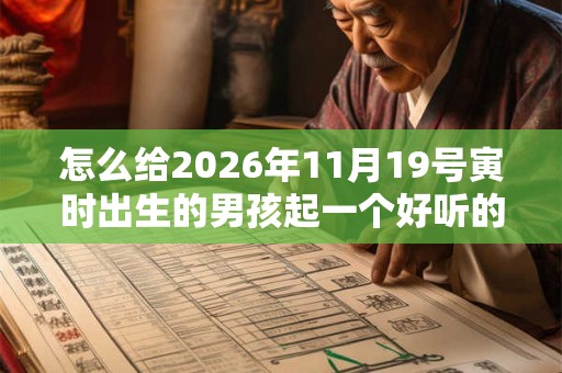怎么给2026年11月19号寅时出生的男孩起一个好听的名字