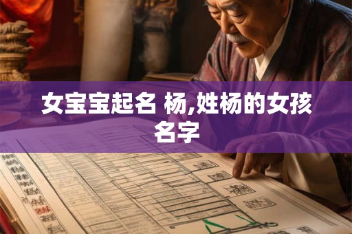 女宝宝起名 杨,姓杨的女孩名字 女宝宝起名 杨,姓杨的女孩名字
