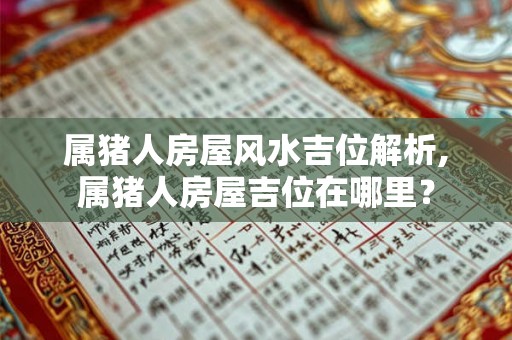 属猪人房屋风水吉位解析,属猪人房屋吉位在哪里？